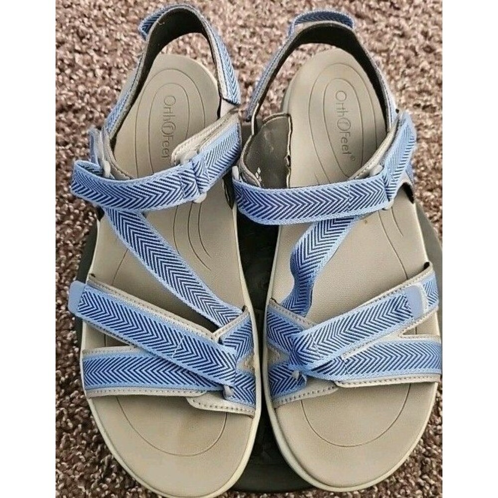 Women's Orthofeet Lake Blue Sandals Size 10 D